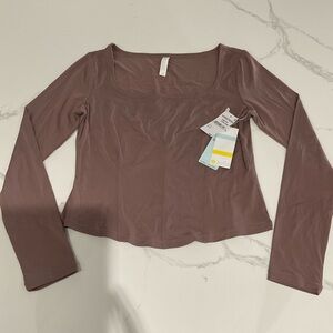 Zella Long Sleeve Top in Dusty Rose